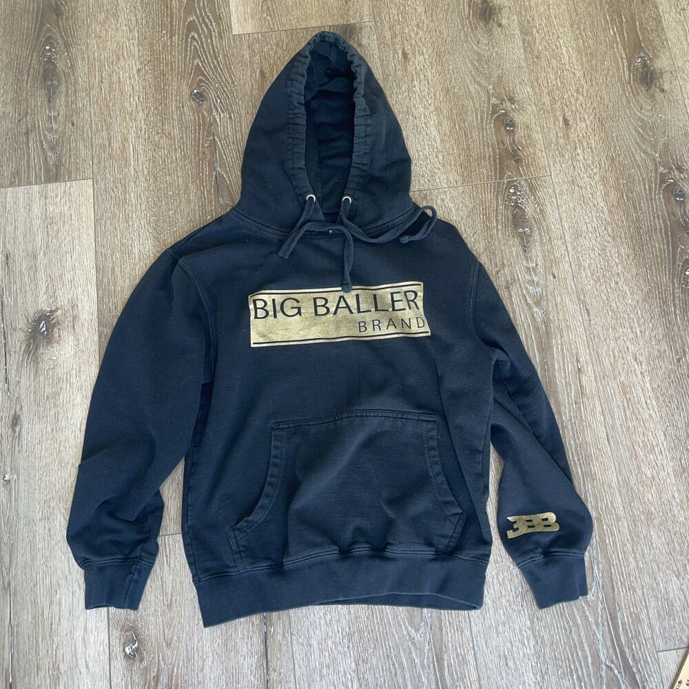 Big Baller Brand Lavar Ball Black Gold Hoodie Pullover Sweatshirt Mens Sz Small